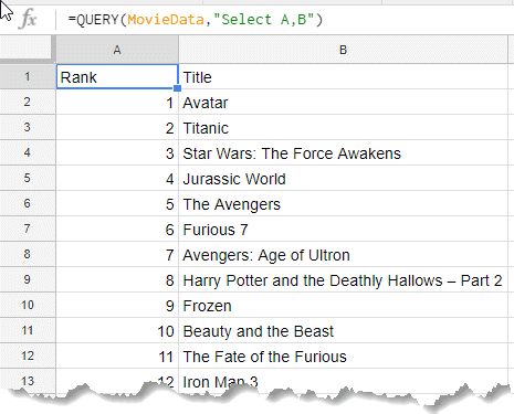 Google Sheets Query Function - Select Expression Explained