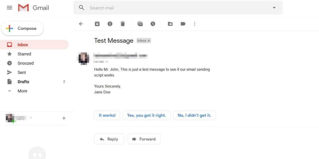 Send email from Google Sheets