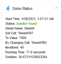 Solve Status