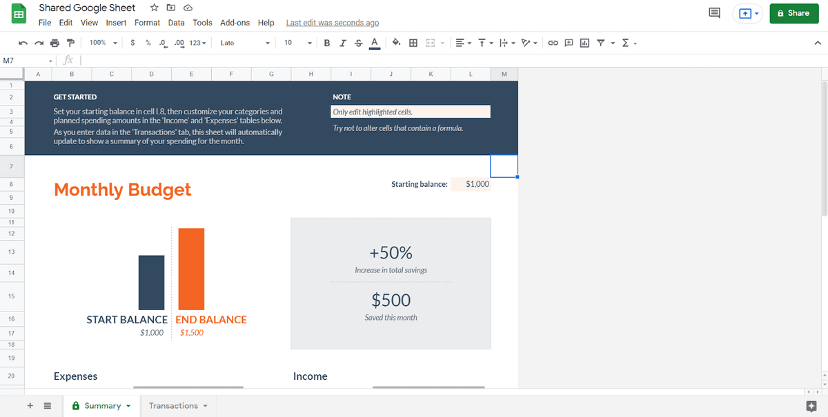 track changes in google sheets