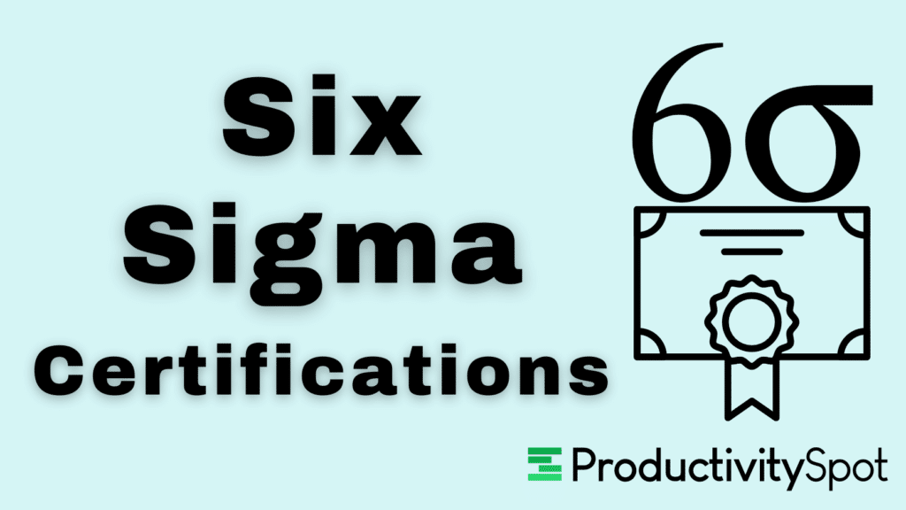six sigma certifications