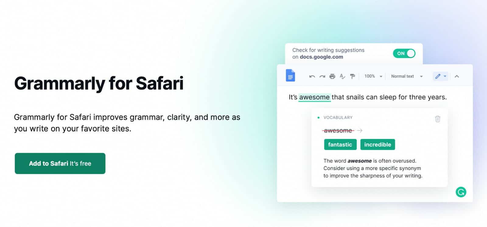 Grammarly for Safari