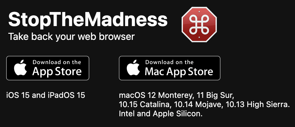 StopTheMadness extension