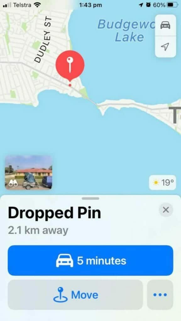 How to drop a pin on iPhone