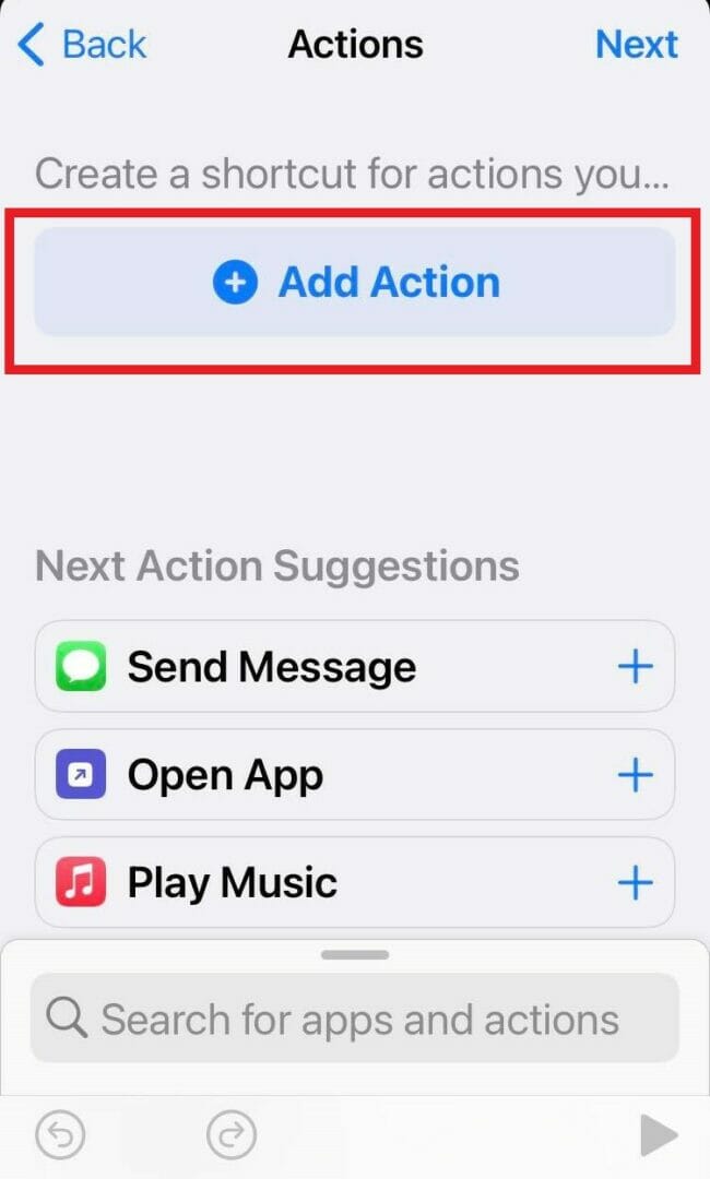 Create a new action