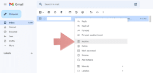 how to archive emails in Gmail