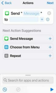 type the scheduled text message for iphone out