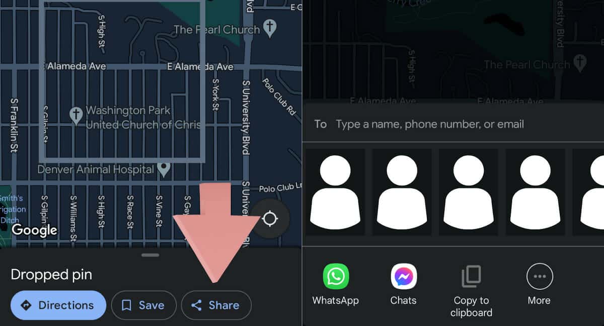How to share a pin on Google Maps