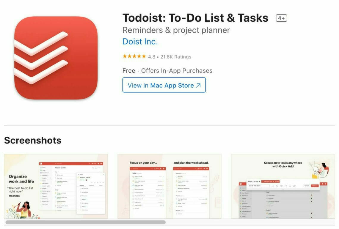 Todoist app