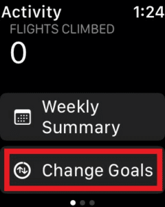 How to change goals on an Apple Watch