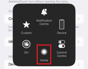 Use assistive touch when iphone home button not working