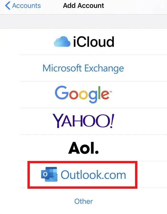 add Outlook