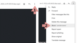 how to block emails on Gmail