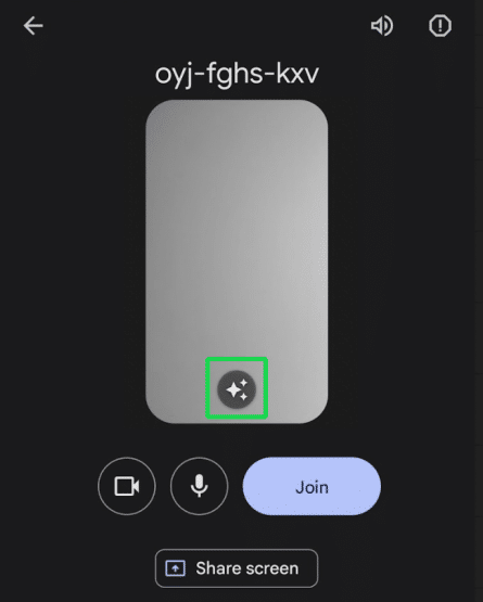 Visual effects button on mobile