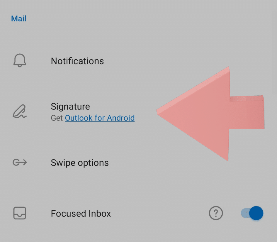 The Location For The Signature Menu In Outlook Mobile 