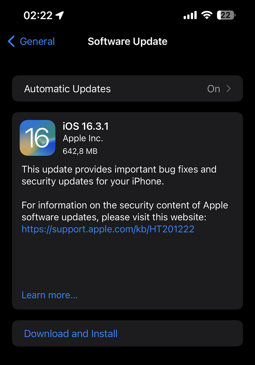 iPhone keeps disconnecting from Wifi—software update iOS 16.3.1 version