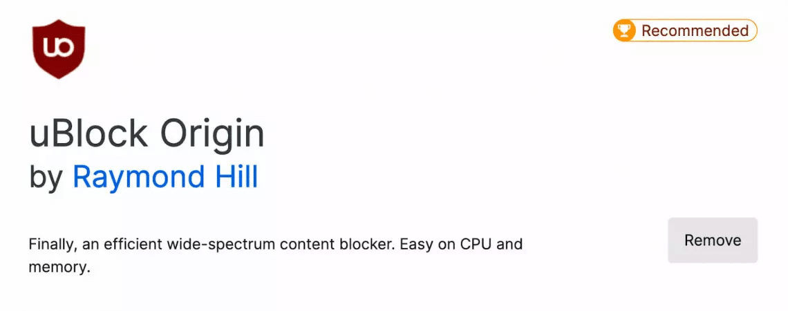 Firefox extension-uBlock Origin