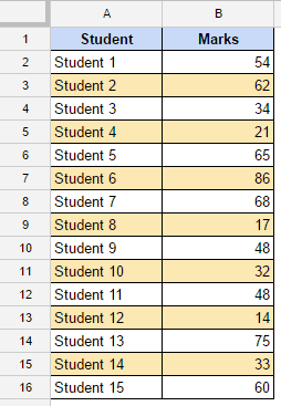 Conditional Formatting in Google Sheets - highlight alternate rows