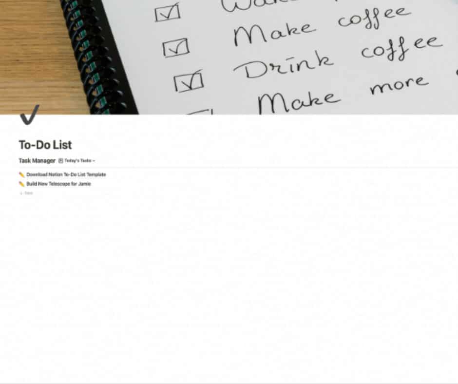 Notion To-Do list template