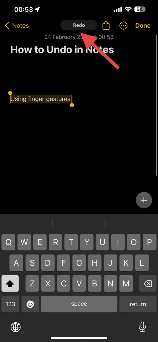 Redo notification in Apple Notes