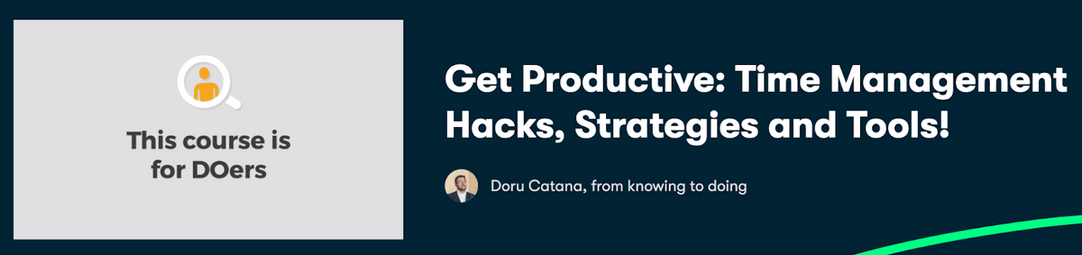SkillShare Get Productive time management course