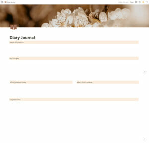 Notion Journal template 1