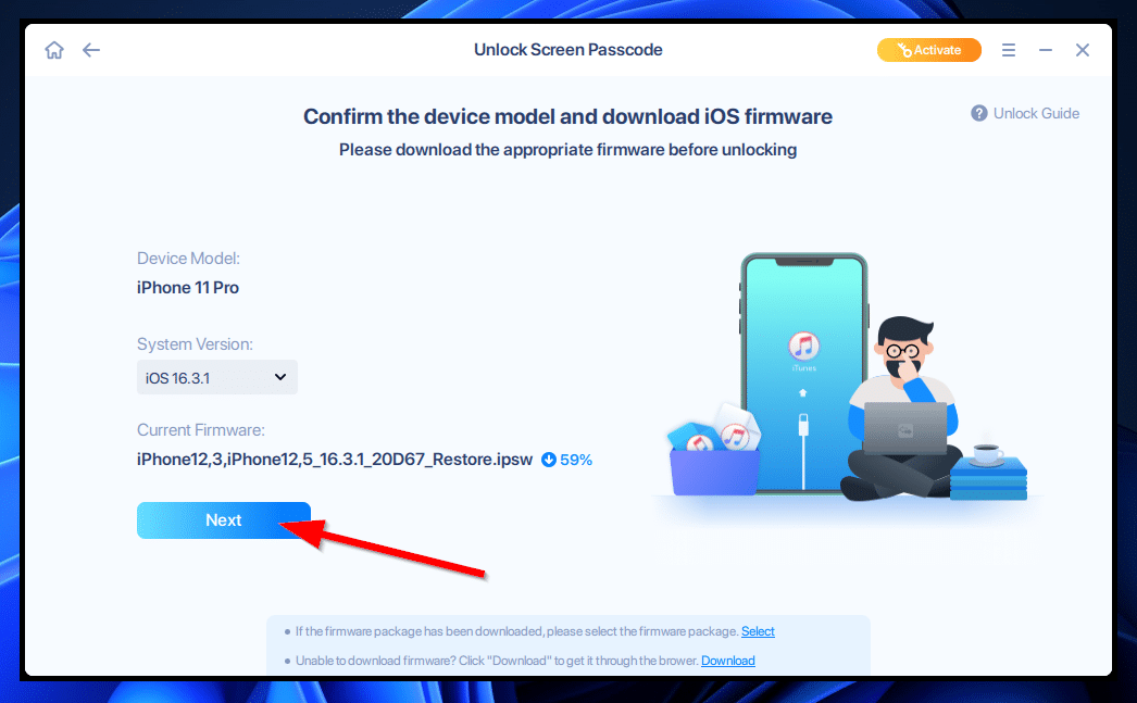 Download EaseUS MobiUnlock to device