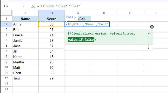 how to close an if function google sheets