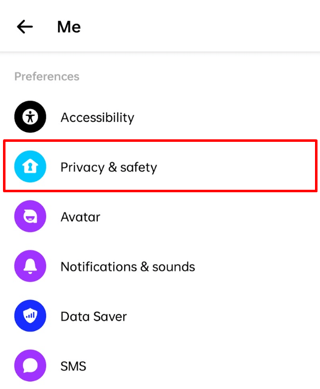 Messenger privacy & safety settings