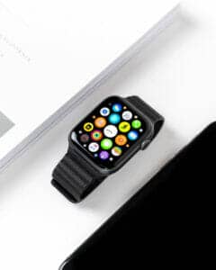 Can't swipe up on Apple Watch–Apple Watch on white table background
