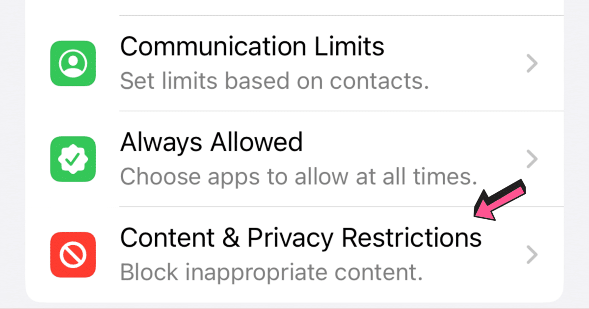 Content & Privacy Restrictions on your iPhone to block website