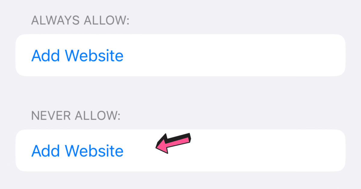 Block specific websites on iPhone