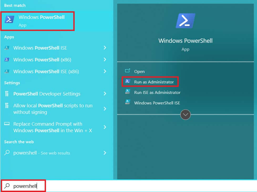 Open Powershell