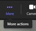More actions button on Microsoft Teams