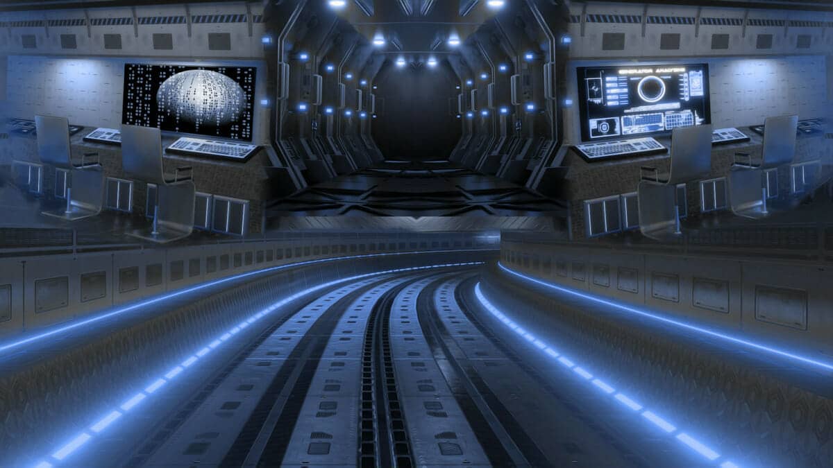 Futuristic control room background