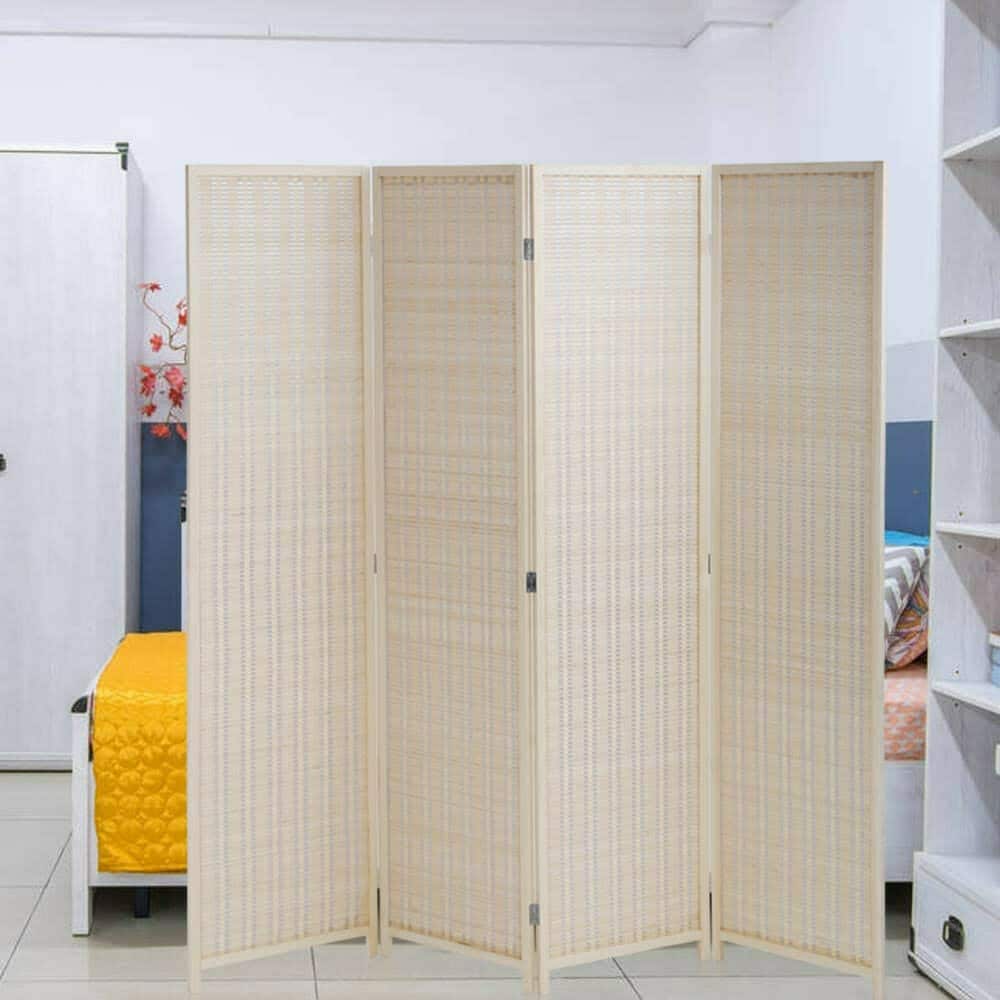 A white room divider