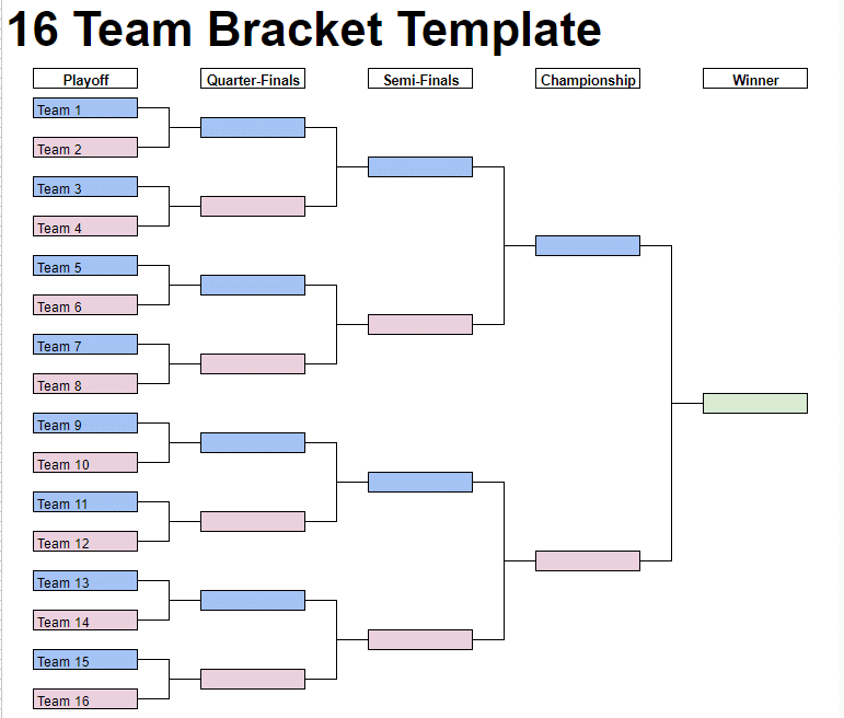 16 team bracket template