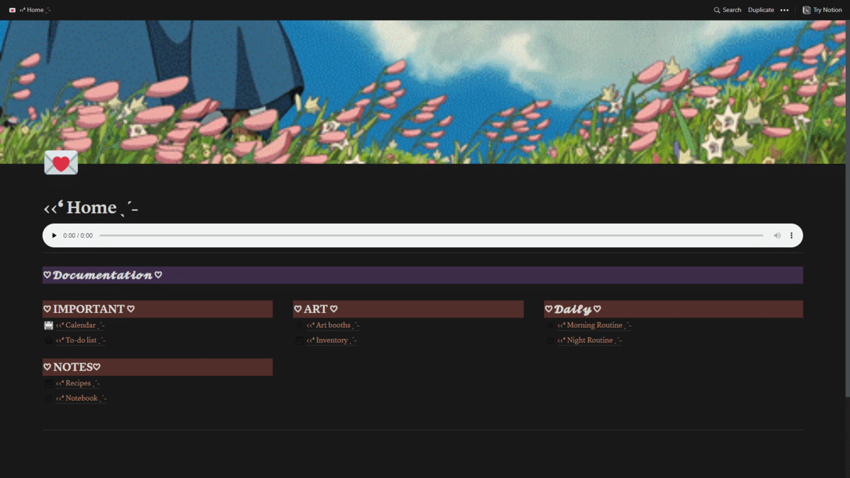 Overview of Ghibli Themed Dashboard