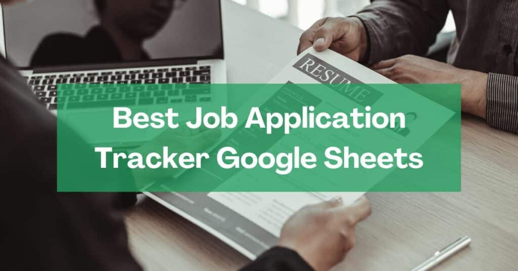 A person is attending an interview after using my job application tracker Google Sheets template.